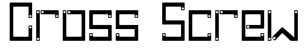 Cross Screw font preview